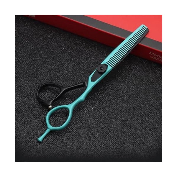 Ciseaux de coupe de cheveux, acier inoxydable 6,0 pouces ciseaux à dents de coupe plates ciseaux de coiffure frange douzaine 