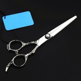 Ciseaux de coupe de cheveux, 6 pouces professionnels 440c ciseaux à cheveux creux salon de coiffure coupe de cheveux ciseaux ...