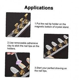 1set Nail Art pratique support en acrylique Ongle Conseils daffichage Porte-ongles Outils dart pratique de formation pour l