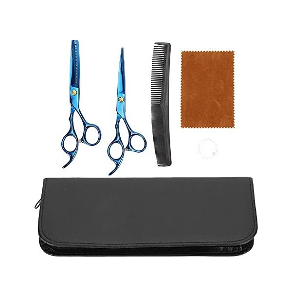 Kit de ciseaux de coupe de cheveux, professionnel en acier inoxydable pour coiffeur, cisaillement pour salon de coiffure