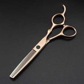 Ciseaux de coupe de cheveux, 6 pouces professionnels 440c en acier rose or bambou ciseaux à cheveux coupe barbier coupe de ch...