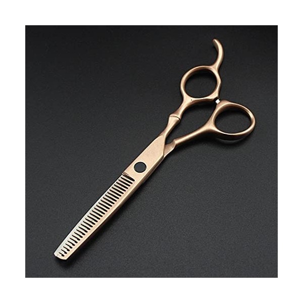 Ciseaux de coupe de cheveux, 6 pouces professionnels 440c en acier rose or bambou ciseaux à cheveux coupe barbier coupe de ch