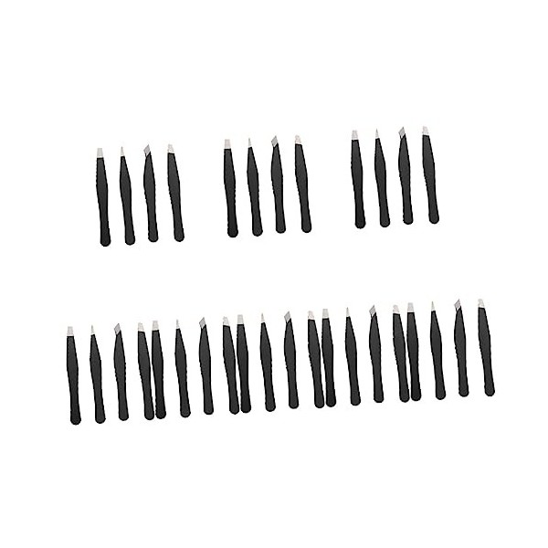 DOITOOL 32 Pcs Pinces À Sourcils Outils Extension De La Pointe Incarnée Outil À Sourcils En Acier À La Maison Pince À Épiler 