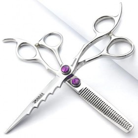 Tondeuse à cheveux professionnelle de 6 pouces - En acier inoxydable - Sensation de main stable 2 pièces 