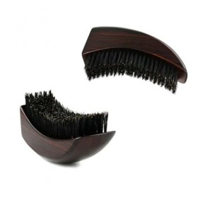minkissy Lot de 3 peignes à moustache en bois pour homme - Brosse à barbe - Brosse à barbe de sanglier - Outil de coiffage de