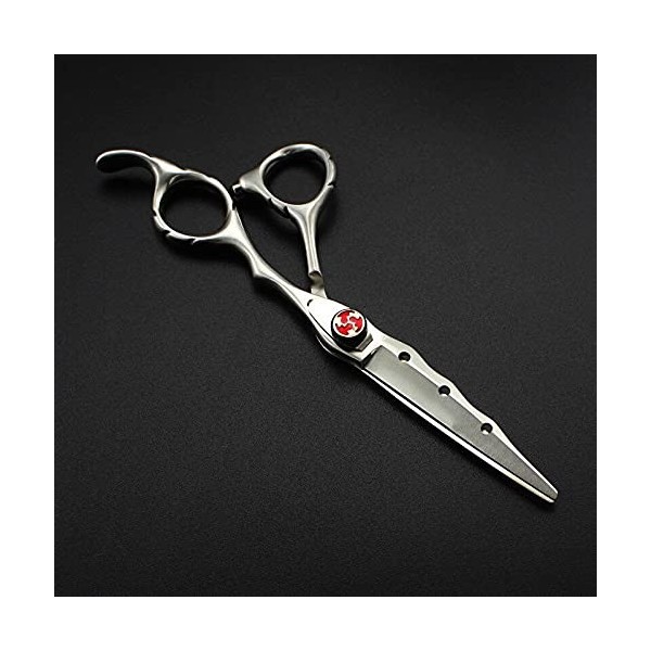 Ciseaux de Coupe de Cheveux, Professionnel 440c Acier 6 Ciseaux à Cheveux Coupe mate Coupe Outils de Coiffeur Coupe de Che