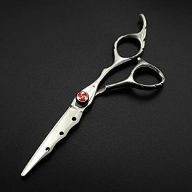 Ciseaux de Coupe de Cheveux, Professionnel 440c Acier 6 Ciseaux à Cheveux Coupe mate Coupe Outils de Coiffeur Coupe de Che Ra...