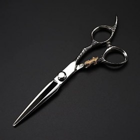 Ciseaux de coupe de cheveux, 6 pouces professionnels 440c tête de tigre en acier poignée ciseaux ciseaux de coiffeur ciseaux ...