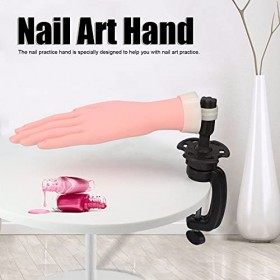 Nail Art Training Hand, Nail Practice Hands Nail Mannequin Hands for Nails Practice Nails Practice Nail Art Tools avec suppor
