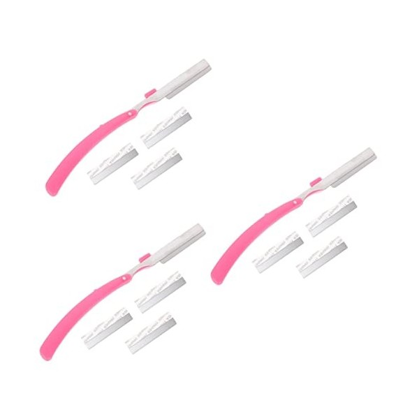 Beaupretty 2 Ensembles De Lame De Coupe Des Sourcils Rasoir Pour Le Visage Outil De Démêlage Outil DÉpilation Capteur De Cou