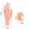 WXJ13 Kit de 10 doigts et 10 brosse à ongles pour pratiquer la manucure pratique mains Doigts Nail Art Pratique Doigts Modèle