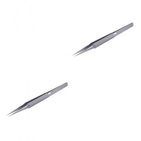 Angoily 2 Pièces Pince À Épiler À Grappes De Cils Pince À Épiler Coudée Pince À Cils Réparation De Bijoux Pince À Épiler Poin