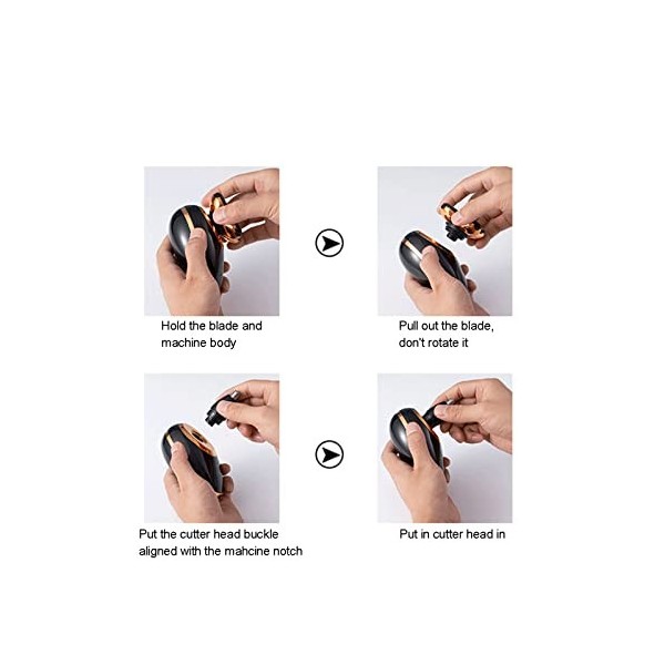 Rasoir électrique 5 en 1, rasoir électrique étanche IPX7 4 peignes de guidage pour hommes pour le toilettage des cheveux