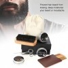 WAAZI Kit de Soin de Barbe for Homme, kit de toilettage et de Taille de Barbe avec baume à Barbe, Brosse à Barbe, Peigne à Ba