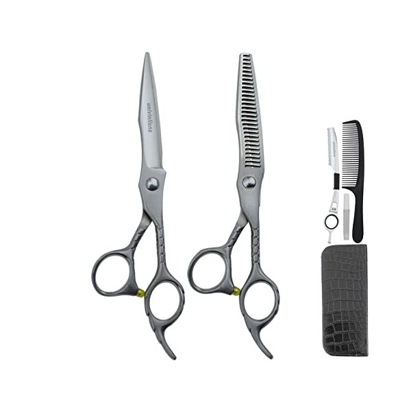 NA Kit de Ciseaux de Coiffure Professionnel de 6,0 Pouces Rasoir Accessoires de Coiffeur Jp440c Japan Steel Coupe - Cheveux, 