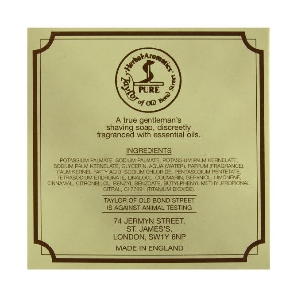 Taylor Of Old Bond Street Savon à Raser Sandalwood dans Bol en Bois 100 g