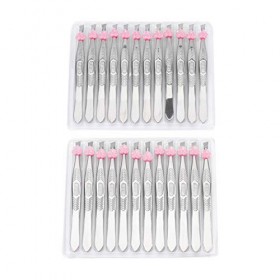 FOMIYES 72 Pièces Pince À Épiler Pince À Épiler Inclinée En Acier Inoxydable Pince À Épiler À Pointe Inclinée Pince À Épiler 