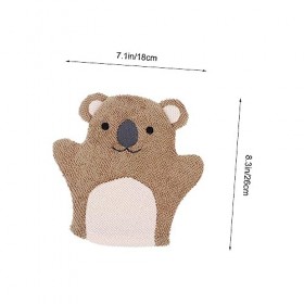 FRCOLOR 15 Pièces Forme Douce Saleté Gommage Garçon Serviette Filles Et Gant Bain Main Corps Mitaines Dessin Animé Animal Des