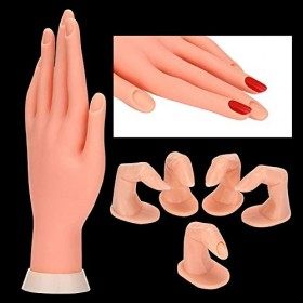 Modèle de pratique à ongles, souple en plastique pour la formation de démarreur Fake Nail Art, manucure bricolage, couleur ch