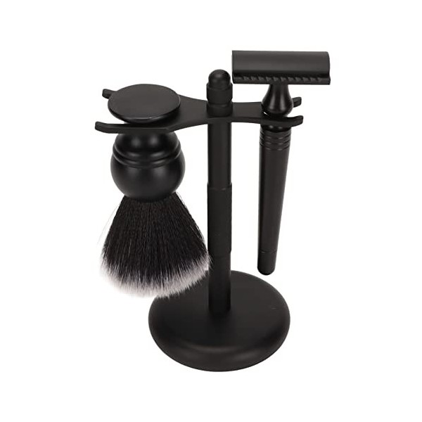 Ensemble de 3 Brosses de Coupe avec Support pour Tondeuse à Barbe Kit de Sécurité pour Soins de la Barbe Noire avec Support p