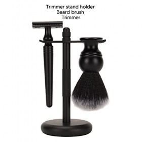 Ensemble de 3 Brosses de Coupe avec Support pour Tondeuse à Barbe Kit de Sécurité pour Soins de la Barbe Noire avec Support p