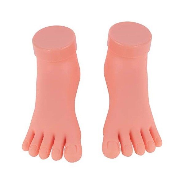 Minkissy 2 Pcs en Plastique Modèle de Pied Outils Nail Art Pratique Modèle de Pied Prothèse Souple Outil de Manucure pour La 