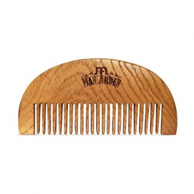 Man Arden - Peigne à barbe en bois de neem pur avec pochette en cuir synthétique de qualité supérieure Rasage et Épilation