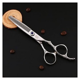 NC Ciseaux de Coiffure Ciseaux de Coiffeur en Argent, Cheveux Professionnels, Ciseaux Plats, Ciseaux de texturation pour Salo