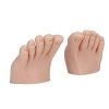 Pratique Faux Pied Modèle, Silicone Réutilisable 1 Paire Nail Formation Pied Modèle Élastique Lavable Doux pour Salon de Manu