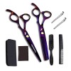 Ciseaux de coiffure professionnels Ensemble de ciseaux de coiffure pourpre, kit de coiffure de coiffure pour cheveux pour coi