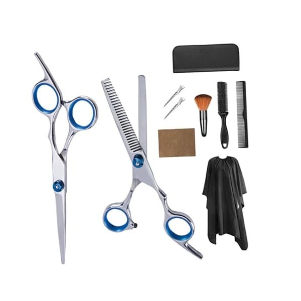 FOMIYES 1 Ensemble 10 Pièces Kits De Ciseaux De Coupe De Cheveux Professionnels Ciseaux De Coiffure Ciseaux Amincissants De C