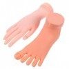 Lurrose 2Pcs Modèle de Pratique de La Main Des Ongles Modèle de Manucure Des Mains Et Des Pieds de Mannequin pour La Pratique