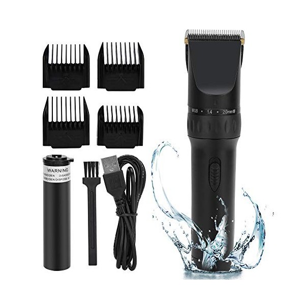 Kit de Tondeuse de Barbe de Cheveux de Tondeuse de Coiffeur, Tondeuses de Coupe de Moustache de Rasoir Rechargeable, Outils d