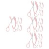 minkissy 9 Ensembles Tondeuse à Sourcils Croissant De Lune Ciseaux à Poils De Nez Rasoir Facial Femme Ciseaux à Sourcils Peig