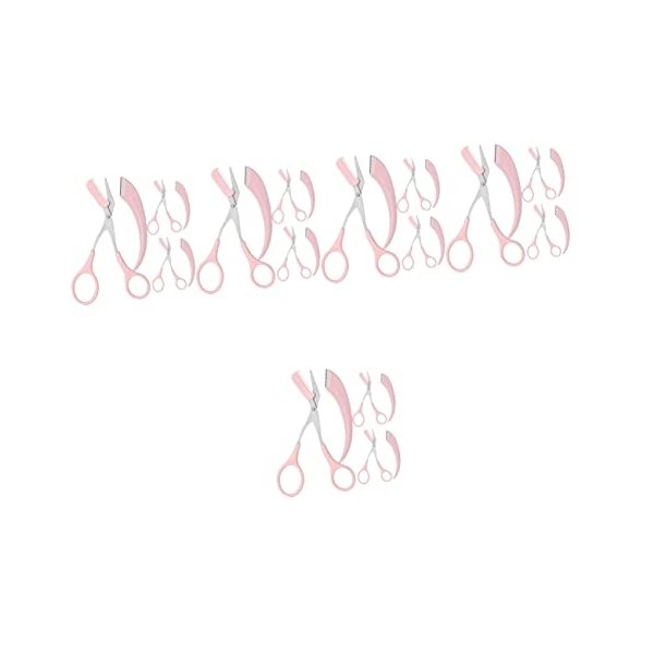 minkissy 9 Ensembles Tondeuse à Sourcils Croissant De Lune Ciseaux à Poils De Nez Rasoir Facial Femme Ciseaux à Sourcils Peig