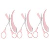 minkissy 9 Ensembles Tondeuse à Sourcils Croissant De Lune Ciseaux à Poils De Nez Rasoir Facial Femme Ciseaux à Sourcils Peig