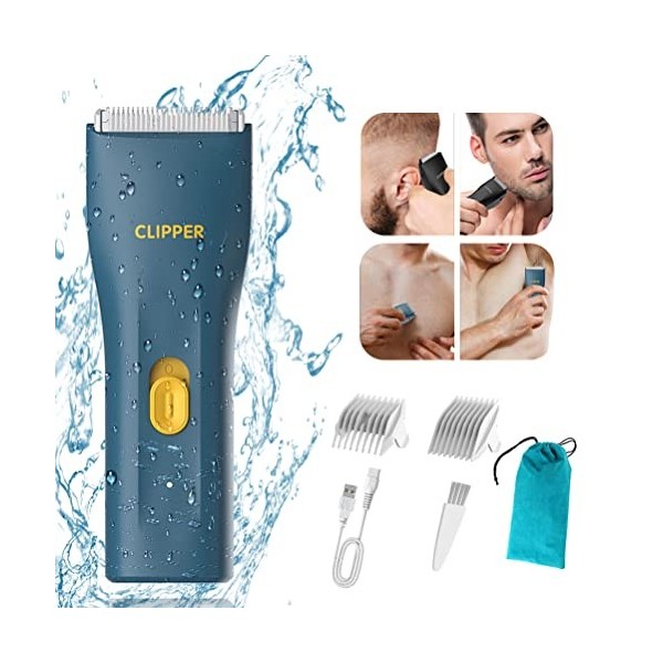 OPENBEAUTY Mini tondeuse portable pour homme et femme, rechargeable par USB, étanche, pour barbe électrique avec garde-corps 