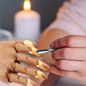 REPLOOD Main Faux Pratique Nail Art Esthétique avec Support Pince Table Ongles