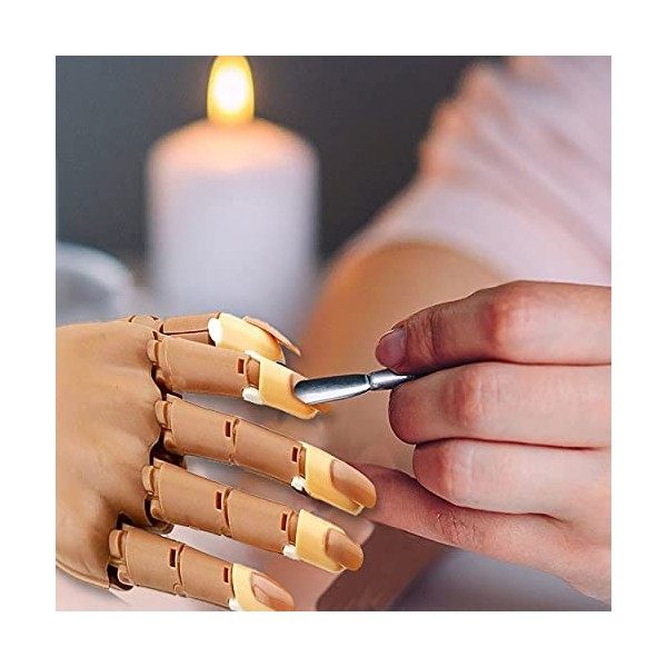 REPLOOD Main Faux Pratique Nail Art Esthétique avec Support Pince Table Ongles
