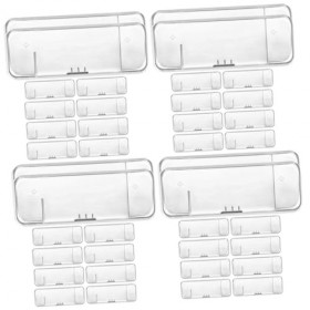 minkissy 40 Pièces Boîte De Rangement Pour Rasoir Valises De Voyage De Voyage Transparent Rasoir De Voyage Boîte De Rasoir En