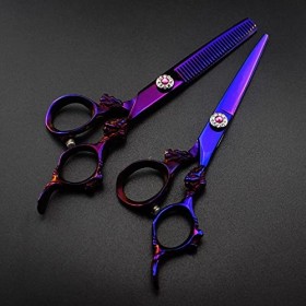 Ciseaux de coupe de cheveux, ciseaux à cheveux professionnels 440c 6 pouces composent les ciseaux de coupe de cheveux de coif...