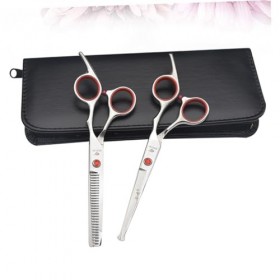 minkissy 2 Pièces Ciseaux De Costume Pour Tondeuses Professionnelles Pour Barbiers Ciseaux À Dents De Cheveux Ciseaux De Coif