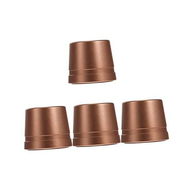 FRCOLOR Charm Coiffeur 4 Pcs Rasoir Base Rasoir Métal Aluminium Range Couteaux