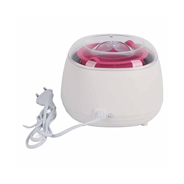 Réchauffeur de Cire Dure, ABS Fashion LED Hair Removal Wax Warmer avec Pot en Silicone pour la Maison Prise UE 