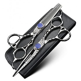 Sapphire Lot de 2 ciseaux à cheveux forgés en acier JP440C de 6 pouces