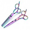 Ciseaux de coupe de cheveux, acier professionnel 440c 6 pouces 5 couleurs, ensemble de ciseaux de coupe de cheveux, outils de