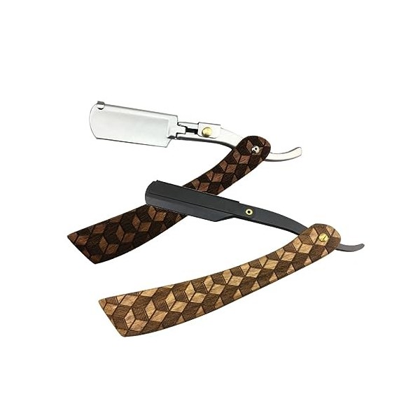 FRCOLOR Rasoir Homme Manuel 4 Pièces Hommes De Rasoir Métal Rasoir Métal Rasage Rasoir Manuel Rasoir Pour Hommes Sûr Rasoir M