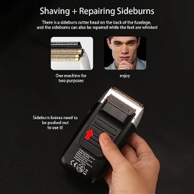 Allayu Rasoir électrique USB Rechargeable Tondeuse Réglable Écran LCD Portable Voyage Poche Barber Cheveux Barbe Tondeuses Ho