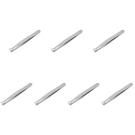 FRCOLOR 7 Pièces Ciseaux à Poils De Nez Soin Du Visage Épilation Coupe-ongles Bébé Front Pince à Cils Bout Rond Pincettes Cos