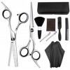 WJY Ciseaux de Salon de Coiffure Professionnel Set, 6.7in 10 pièces Set de Ciseaux Professionnels de Coiffure Ciseaux Amincis